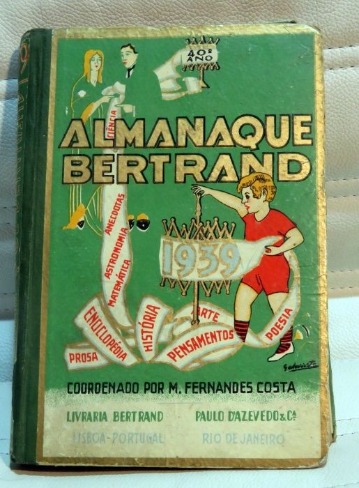 almanaques antigos da Bertrand, lote de 4