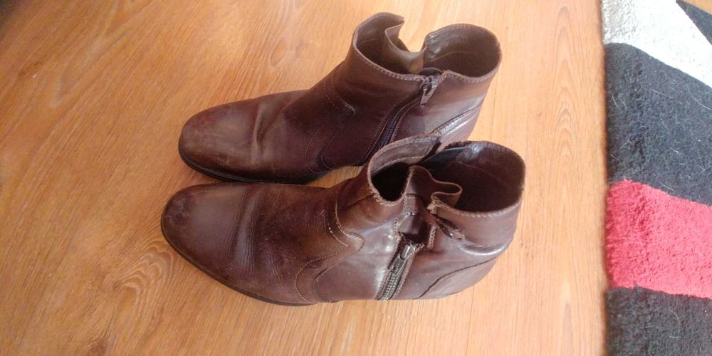 Buty zimowe męskie botki Gino Rossi rozm 41, skóra
