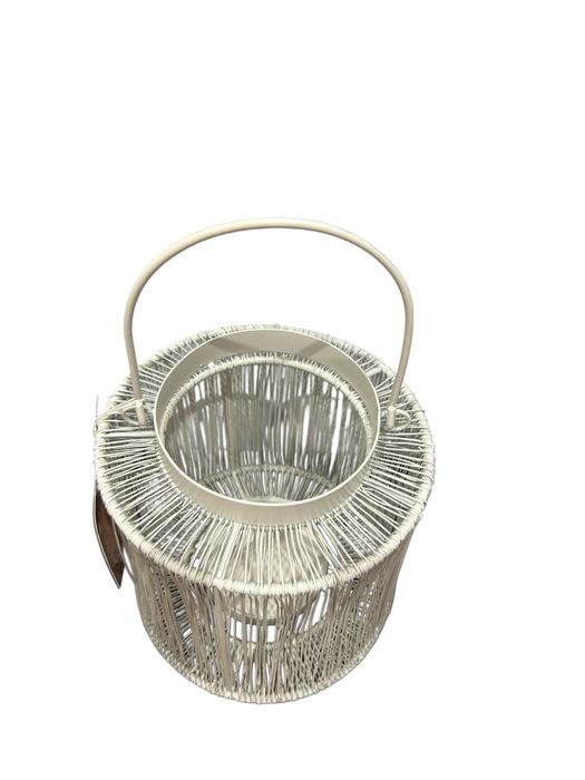 Metalowy lampion biały nr.7340