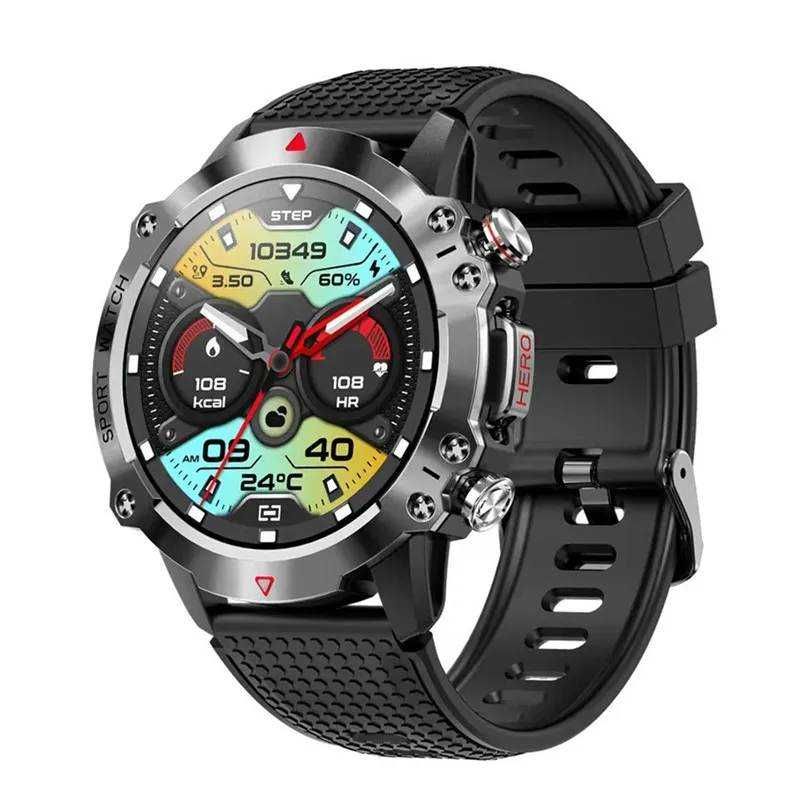 KR10 1.39" HD, 100 dyscyplin, militarnie wytrzymały SmartWatch.