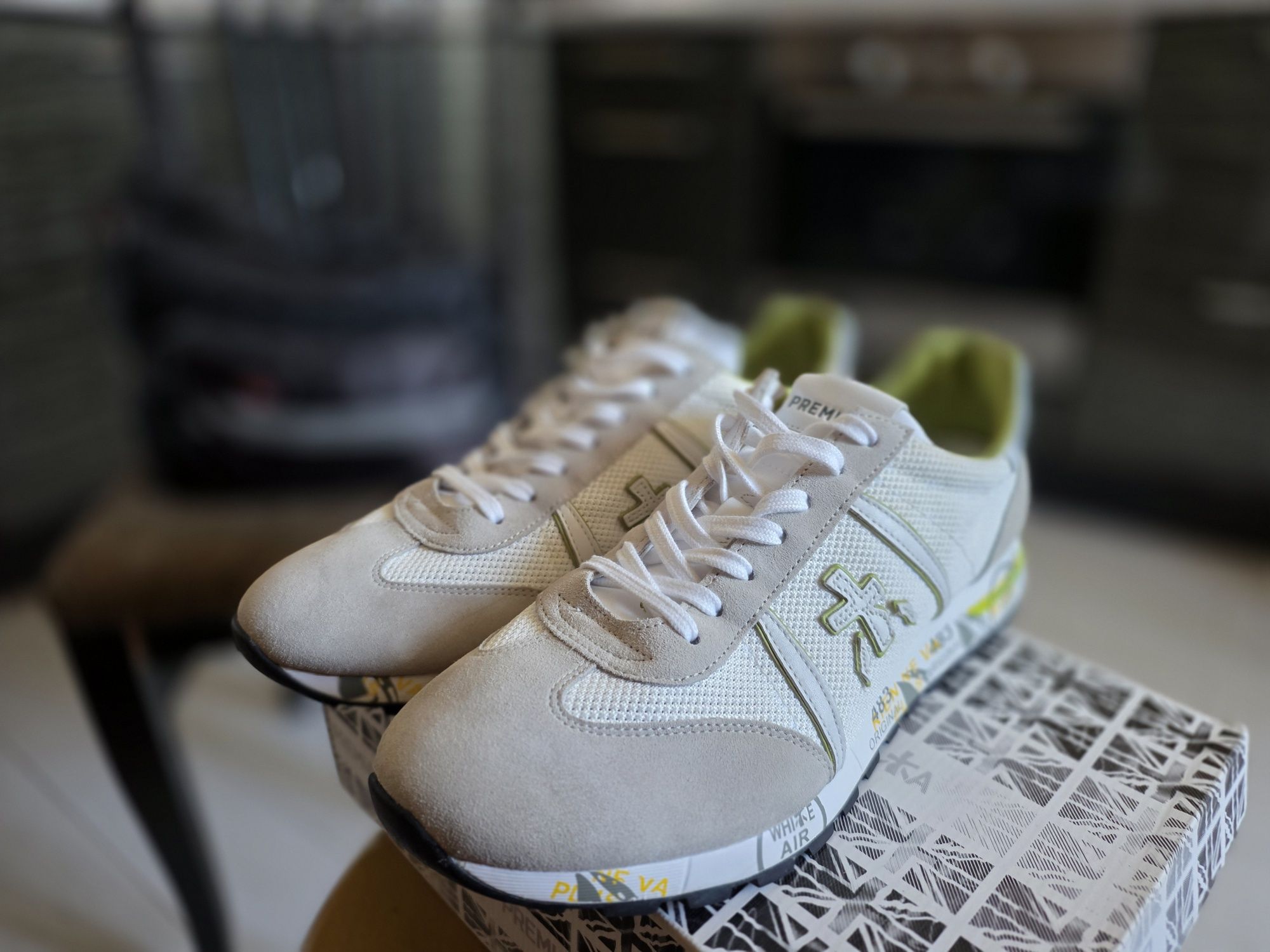 Premiata LUCY var.6148 original Italy 44-й Лето Перфорированная кожа
