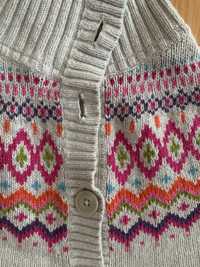 Ponczo, peleryna, sweter dla dziewczynki, H&M rozmiar 4-6 lat