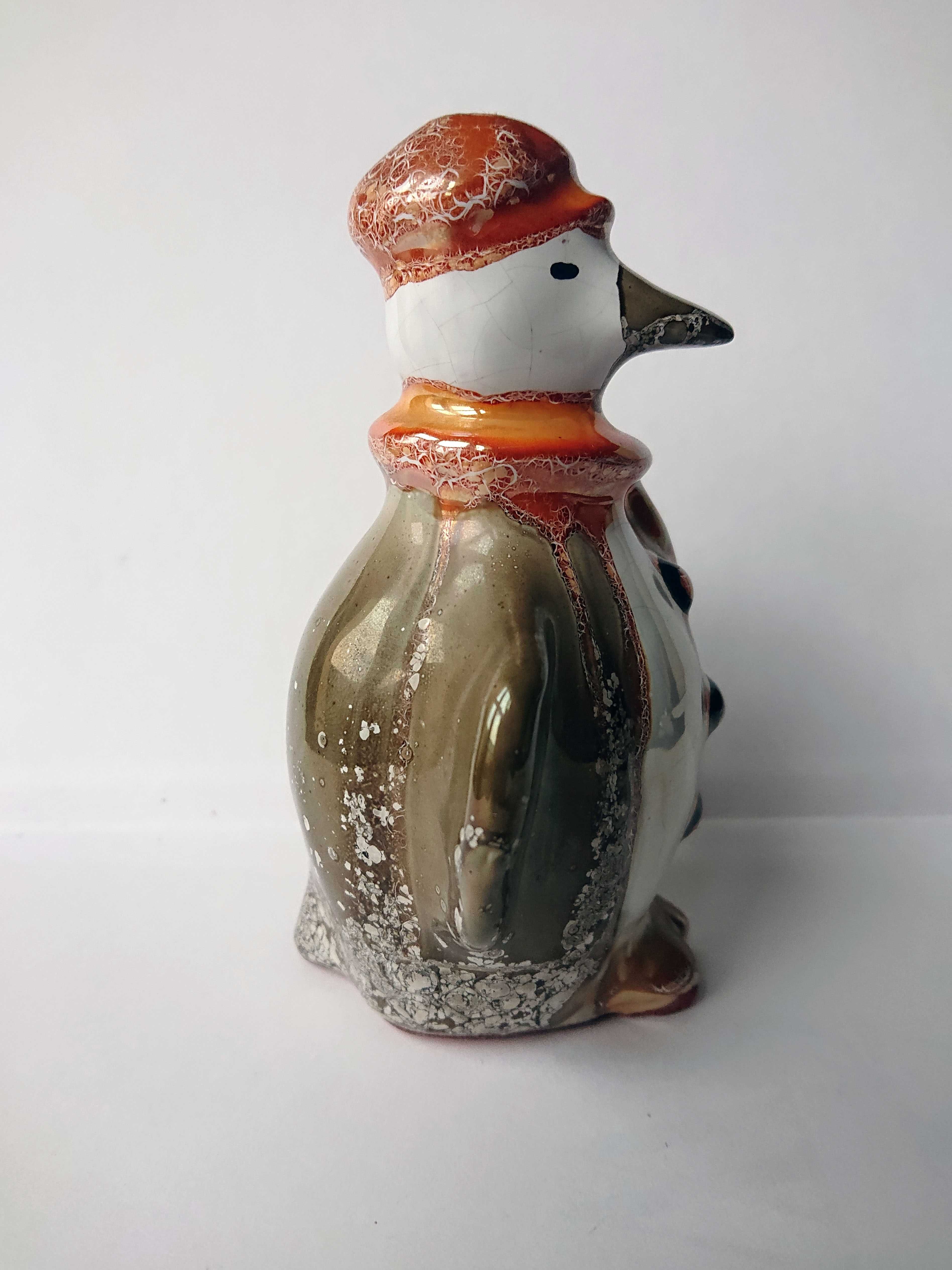 Figurka ceramiczna pingwin vintage