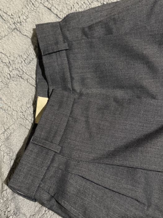 Сірі брюки палаццо з високим рівнем посадки, 98% вовна