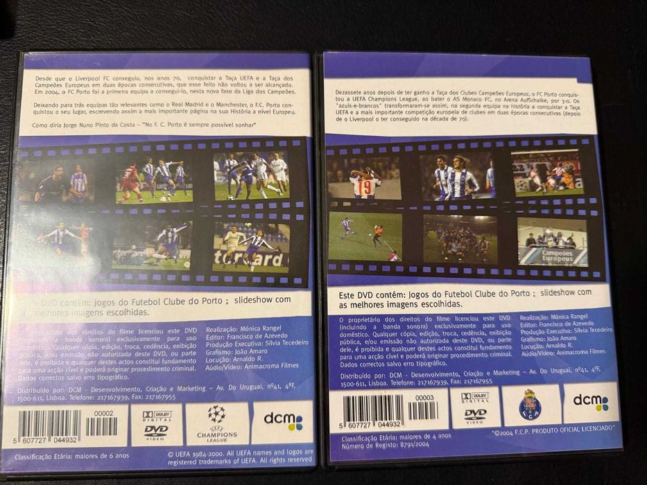 DVD FC Porto campeão europeu (Vol. 1: o caminho); [Vol. 2: A taça]