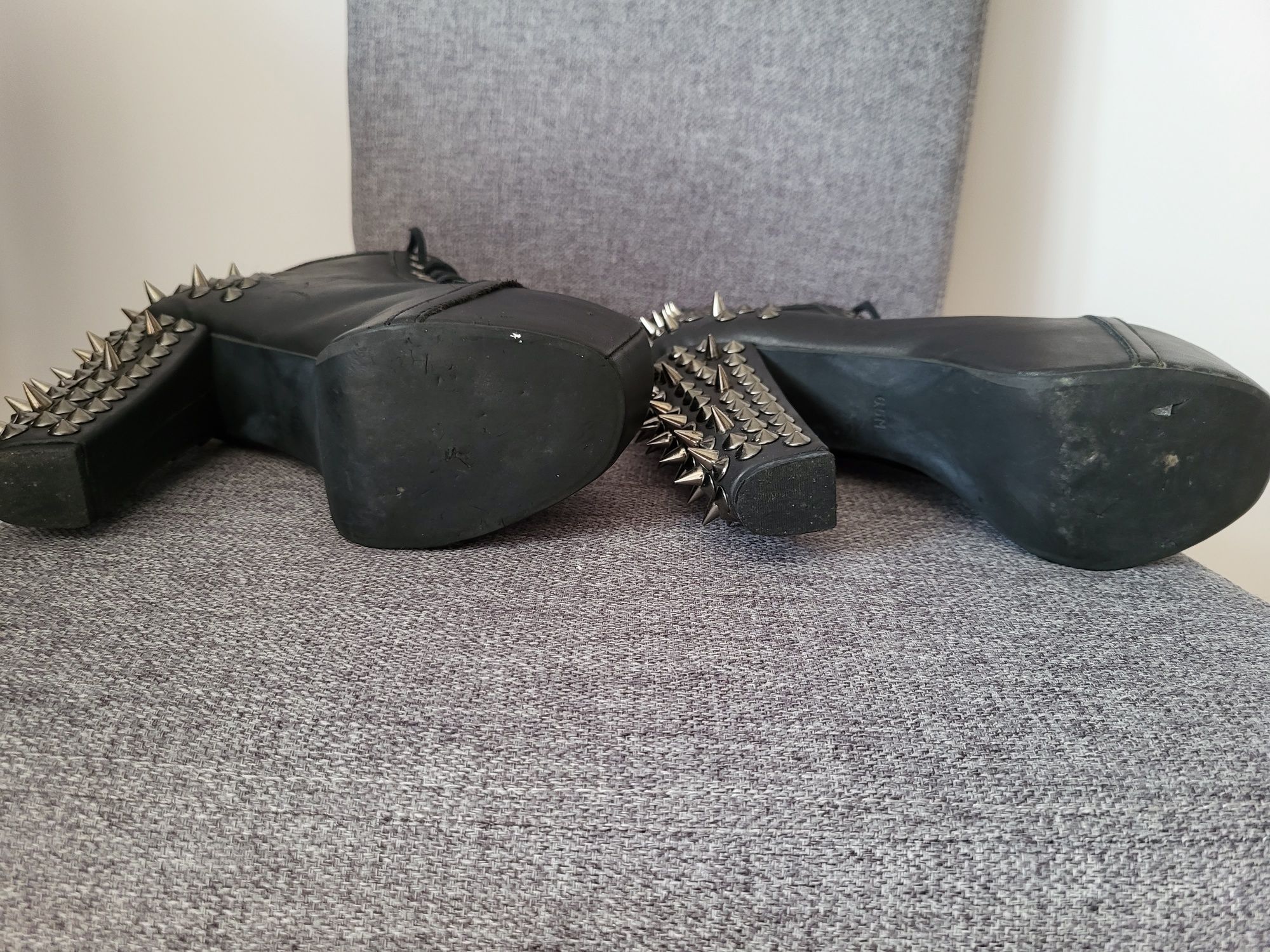 Jeffrey Campbell Botki LITA na obcasie skóra r.37