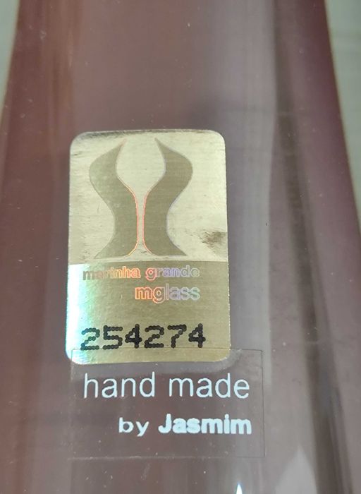 Jarra em vidro / Cristal feita à mão pela JASMIM