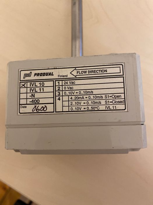 Przetwornik prędkości powietrza IVL 10