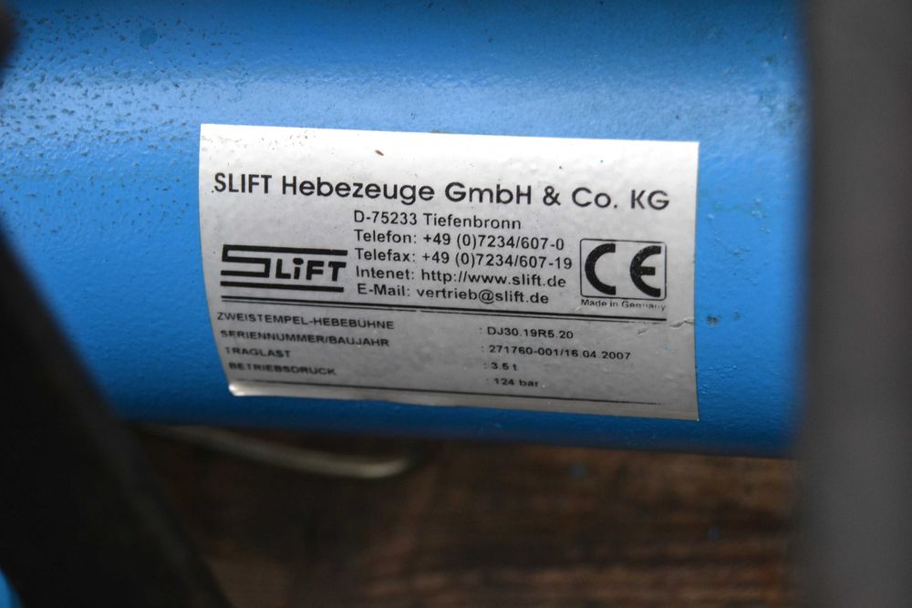 Podnośnik podposadzkowy Slift 3,5t 3500kg stemplowy podnosnik najazd