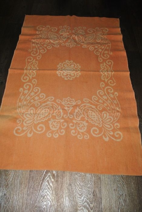 Одеяло полуторное оранжевое теплое зимнее легкое