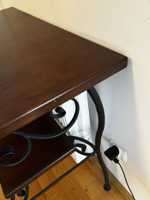 Regał Konsola toaletka stolik stół loft wenge metal