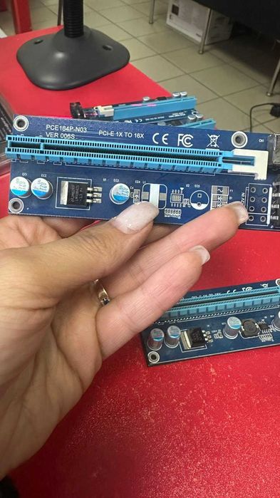 Адаптер PCI-E 1X to 16X Riser Card VER006S (PCE164P-N03)