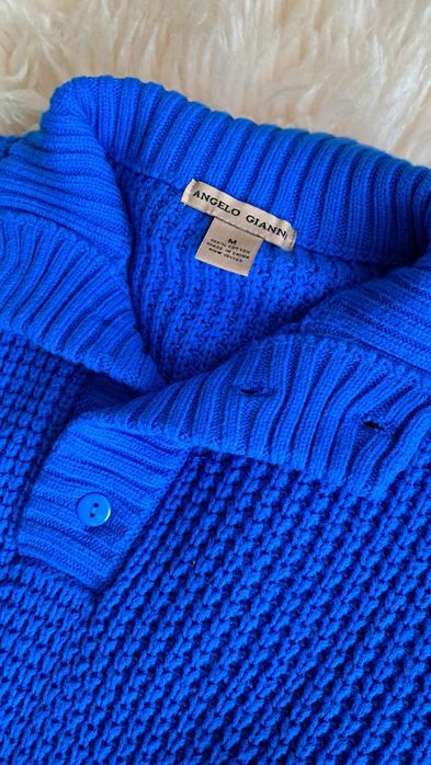 Sweter golf oversize chabrowy damski Angelo Gianni r. M 100 % bawełna