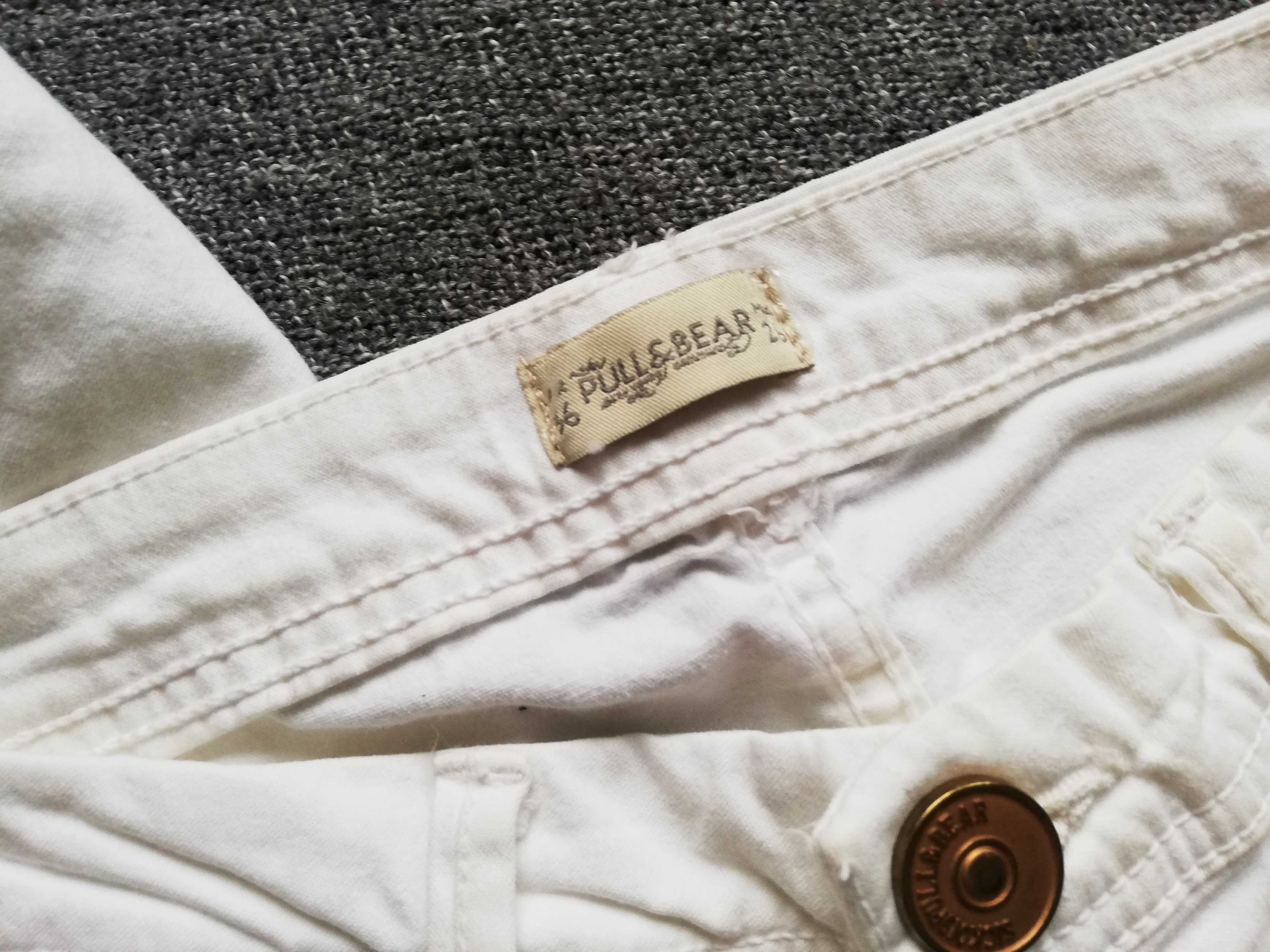 Pull & Bear nowe białe spodnie jeansy r. 36/S