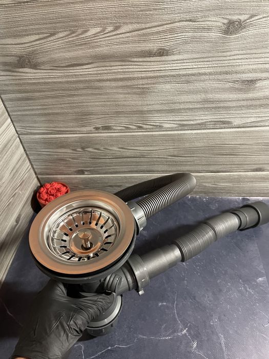 Сифон для кухні. Євросифон. Круглий перелив