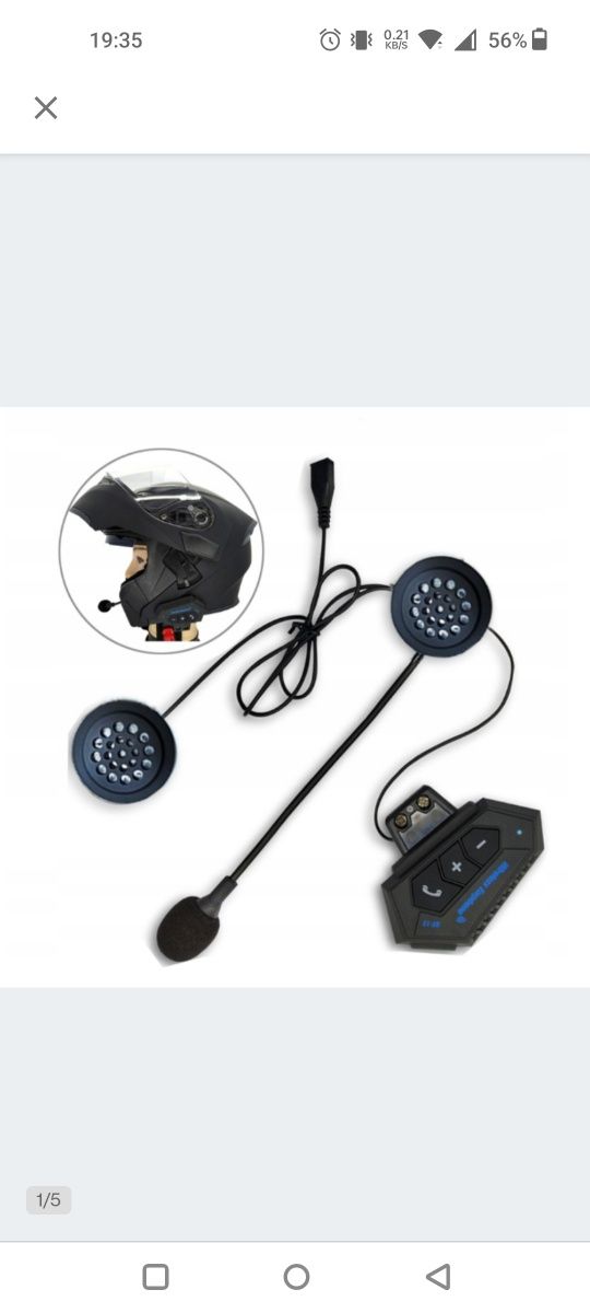 Zestaw słuchawkowy interkom Bluetooth motocykl bt-12
