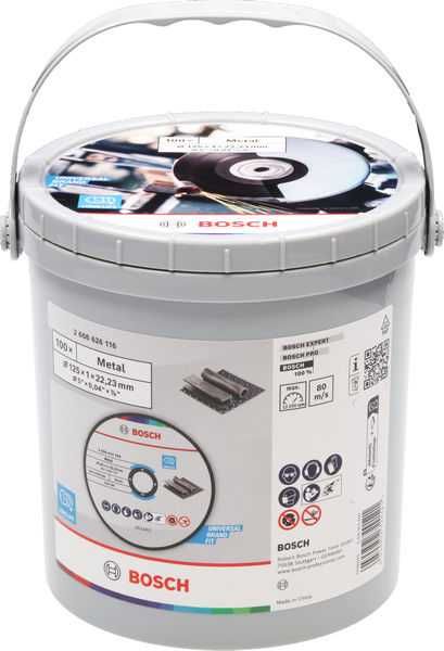 BOSCH Tarcza Standard, prosta, 125×1×22,23mm, w wiaderku 100 szt.