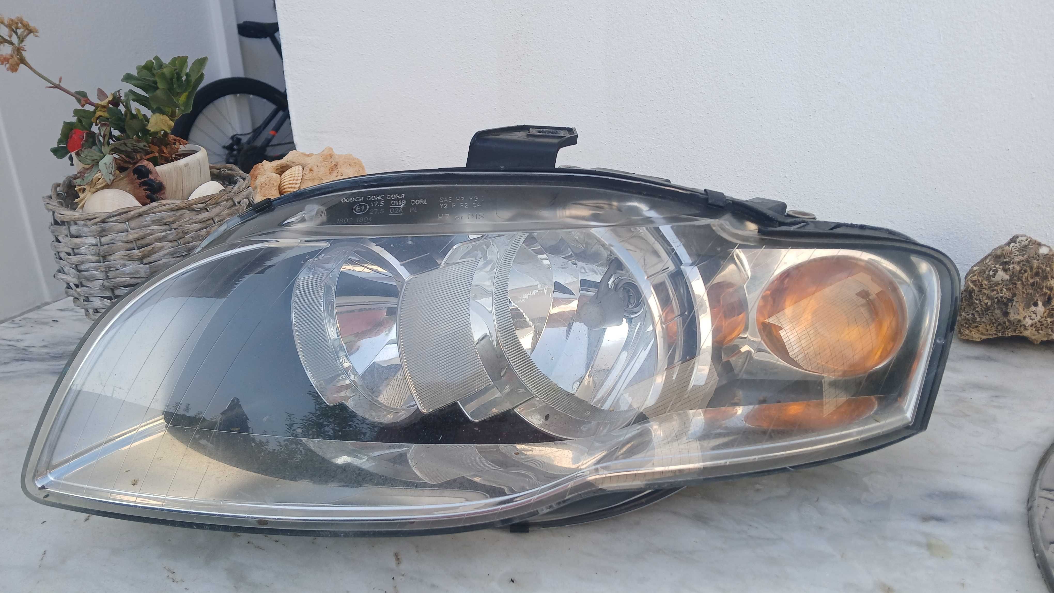 Ótica/farol esquerdo audi a4 b7