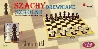 Duże szachy szkolne drewniane. W&K. Nowy Produkt
