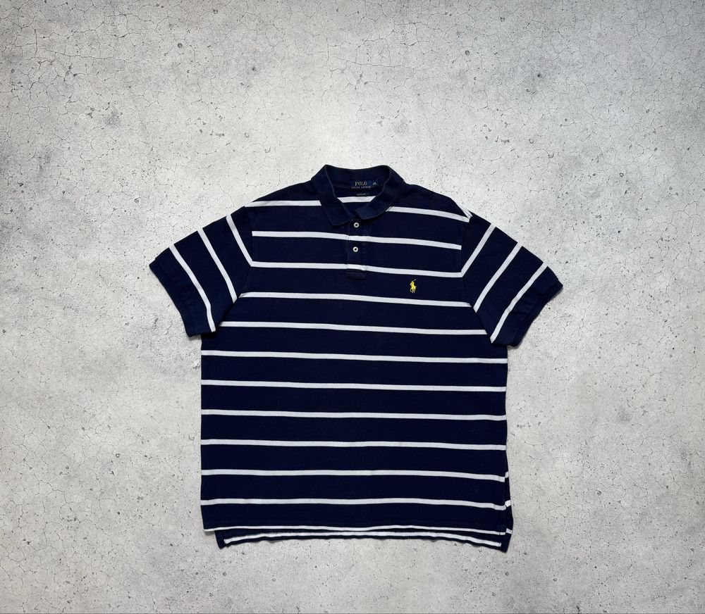 Мужская Футболка Поло Polo Ralph Lauren Оригинал Полосатая Идеал XXL