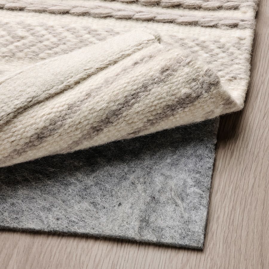 Ikea VAGNAT Dywan tkany kremowy szary Aztecki BOHO 170 x 240 cm