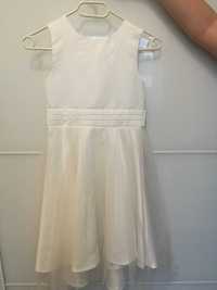 Śmietankowo-biała sukienka dla dziewczynki rozm. 134