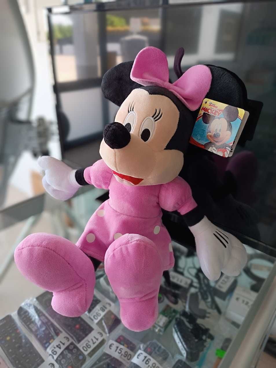 Novidade:Peluche Minnie Mouse Rosa 40cm(30cm/sentado)