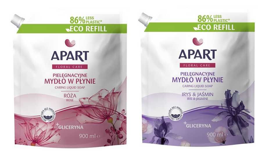 2x Mydło do rąk w płynie Apart Floral Care 900 Róża+ Irys & Jaśmin