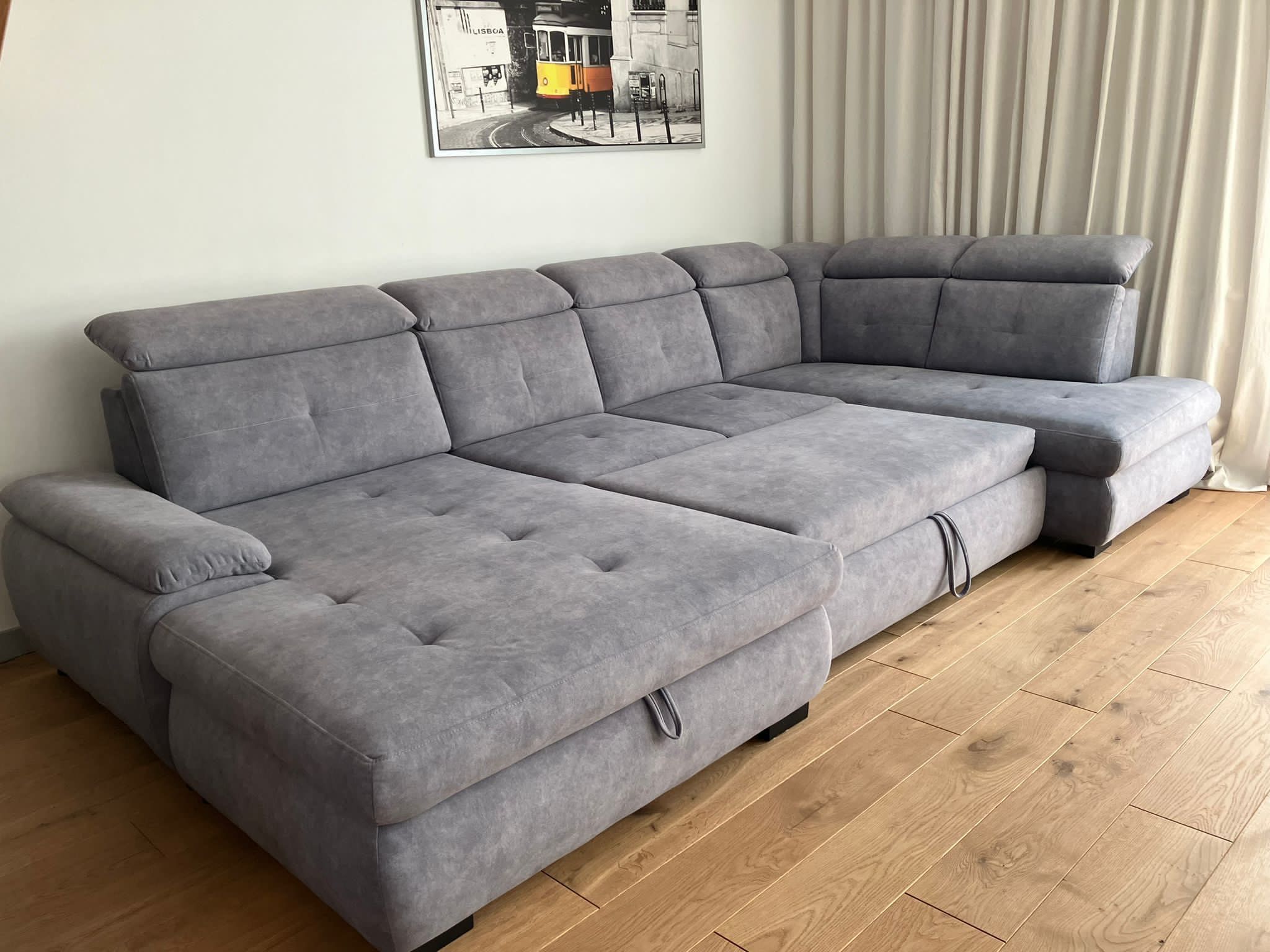 Narożnik LOFT typu U z funkcją spania