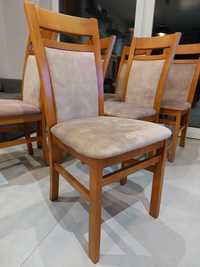 6 krzeseł bukowych,tapicerowanych