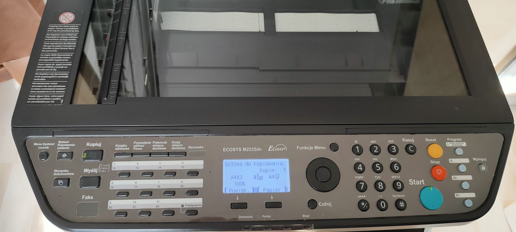 Kserokopiarka, drukarka, kolorowy skaner sieciowy Kyocera M2035dn