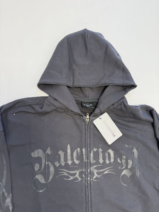 зип худи Balenciaga Dragon zip up black vetements rick owens