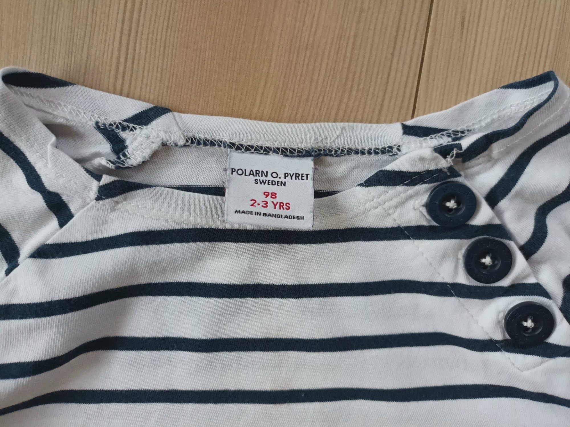 Polarn O. Pyret Sweden bluzka sweatshirt 98 paski paseczki newbie