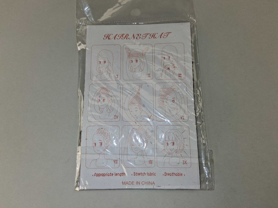 N070 Niewidzialna Nylonowa Siatka Do Włosów Peruka Z Gumką One Size