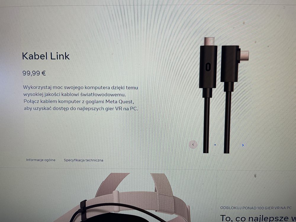 Oryginalny kabel Meta quest link 5m