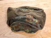 Flecktarn niemiecka wojskowa czapka zimowa, czapka uszatka