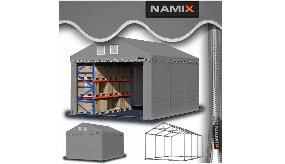 Namiot PRESTIGE 5x6-2,6m hala przemysłowa magazynowy MOCNY PVC 560g