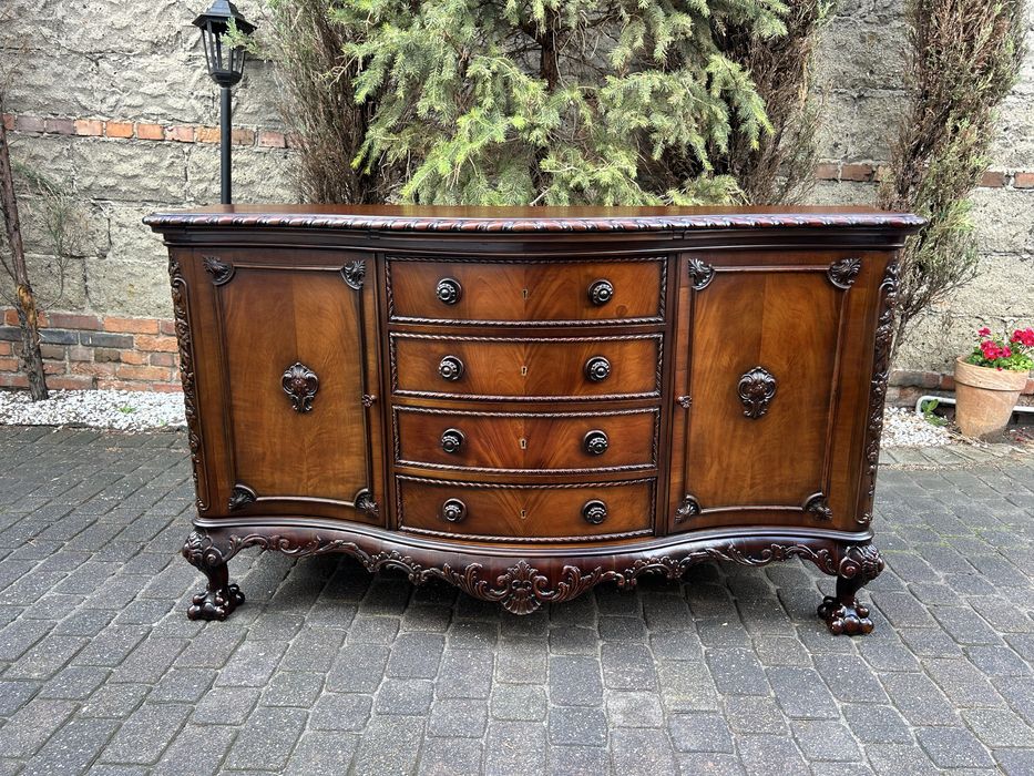 Antyczna Komoda Lwie Łapy Kredens Bufet Uniakt Antyk Po Renowacji