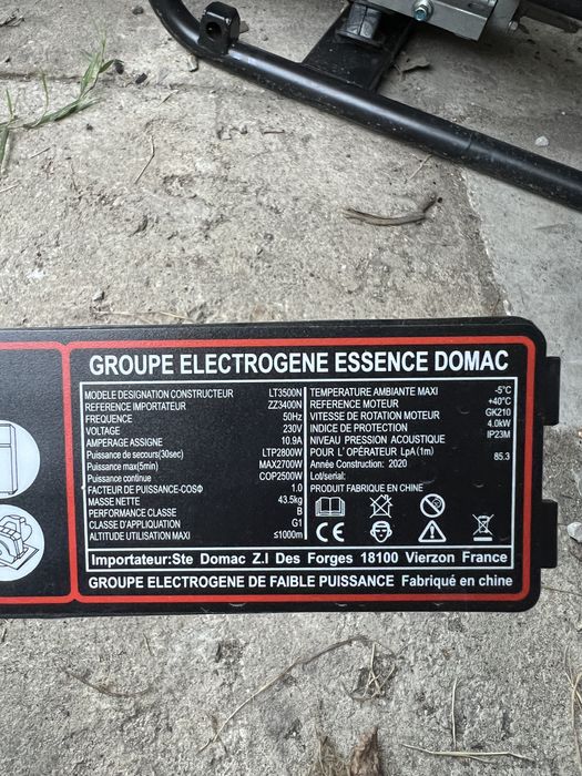 Agregat prądotwórczy generator prądu Zeus 2700 W Domac
