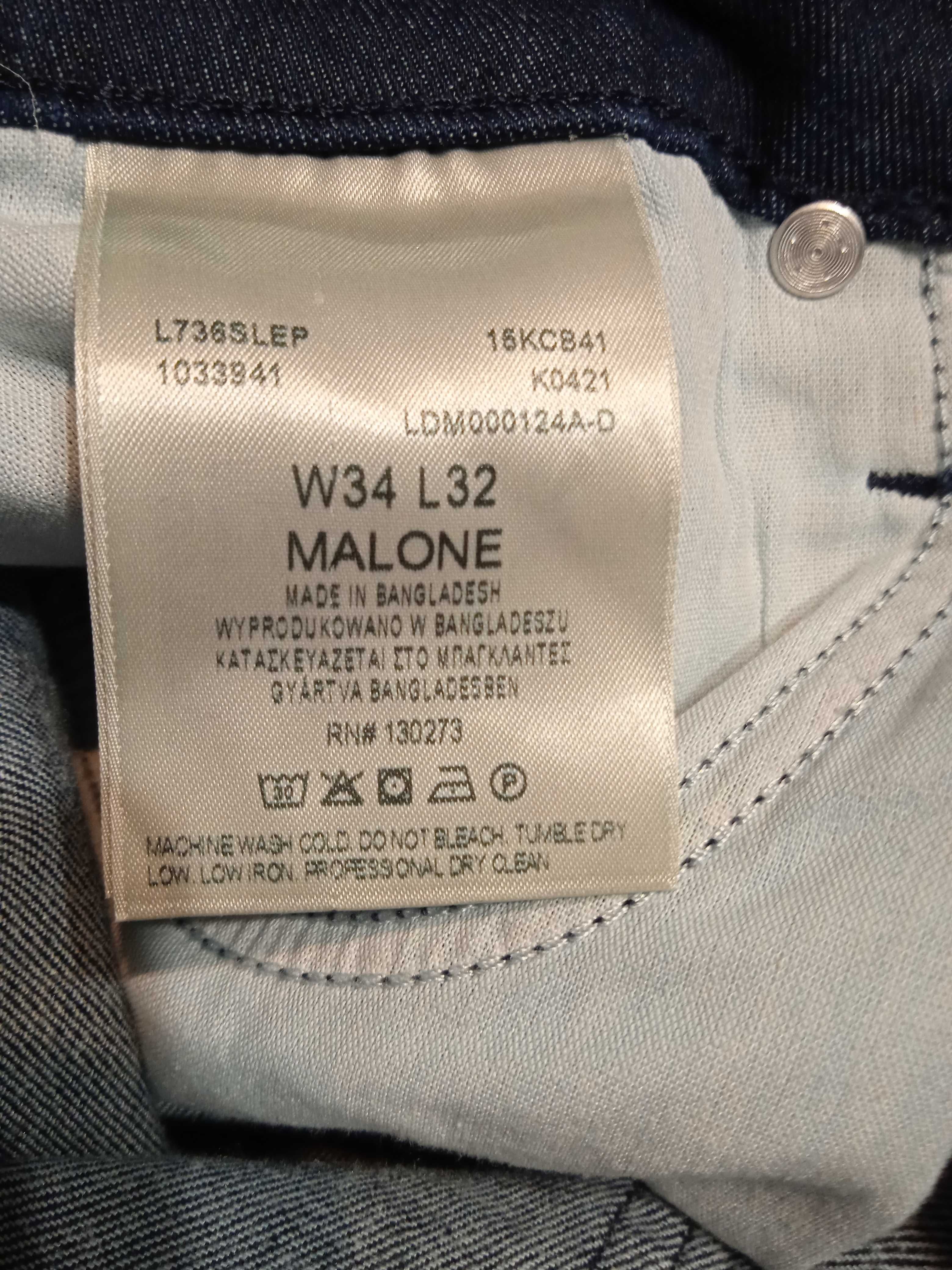Lee Malone Skinny Nowe spodnie jeansy W34 L32