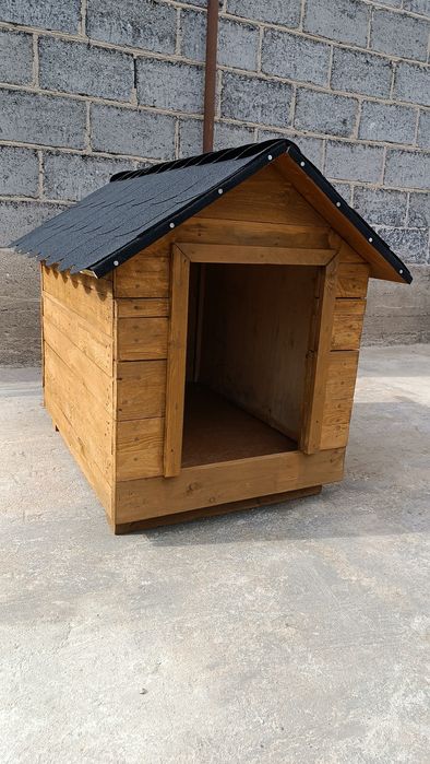 Buda dla psa XL  Duża Nowa Ocieplana • dach z gontu • impregnat dąb