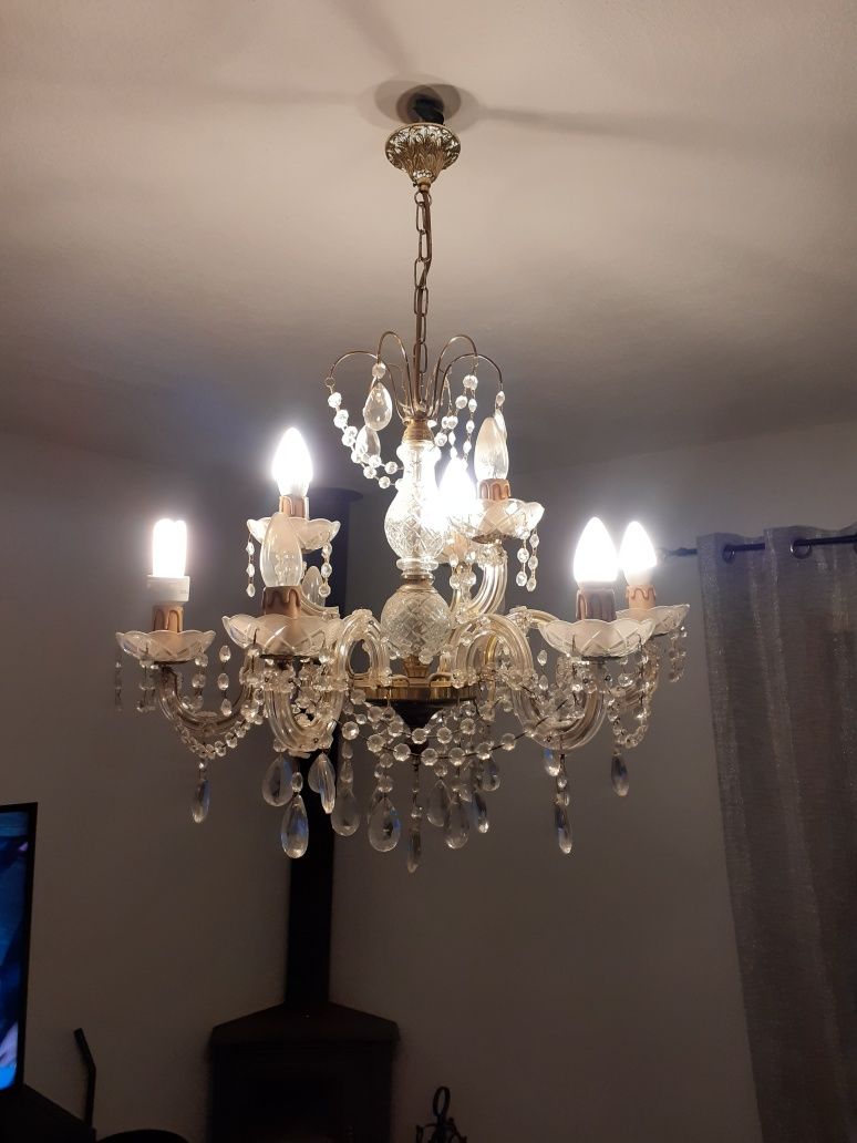 Candeeiro teto cristal
