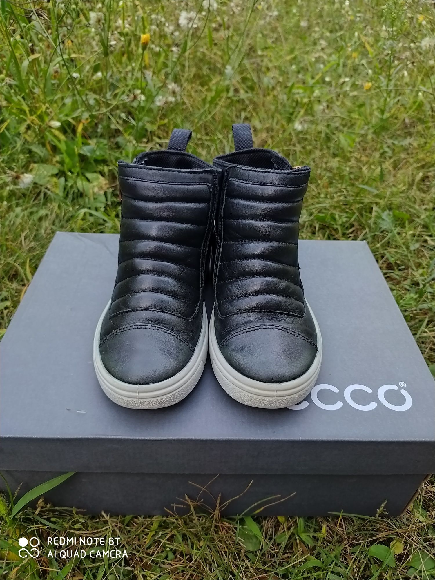 Ecco 30 ботинки на дівчинку шкіряні хайтопи на замочку черевики ессо