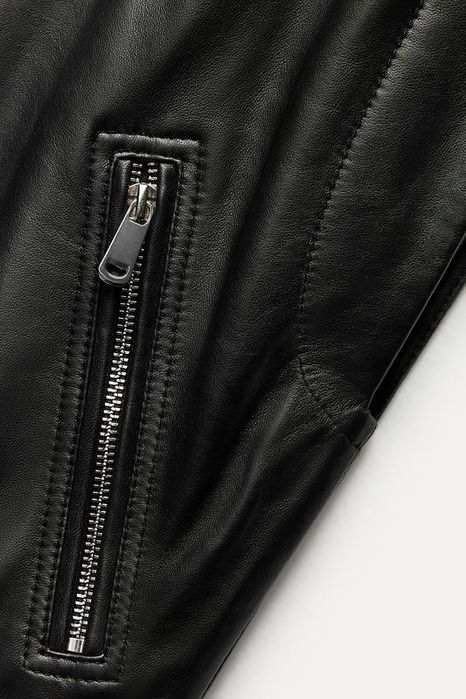 Шкіряна куртка- жилет zara zw collection oверсайз