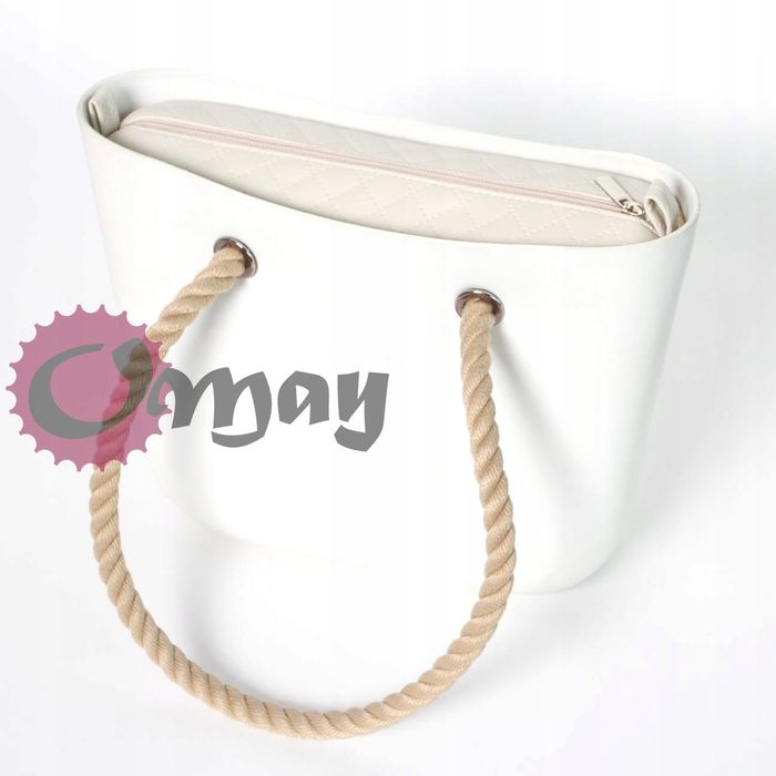 organizer OBAG MINI pikówka ekoskóra pik beżowa hummus wkład OMAY