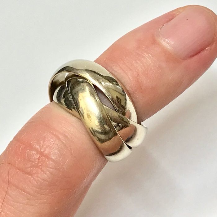 Złota OBRĄCZKA damska 14K trzy OBRĄCZKI cudowne