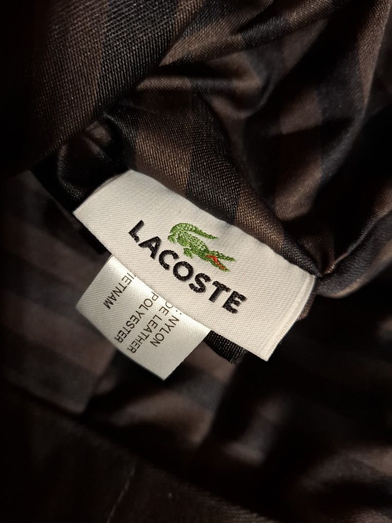 Lacoste torba męska brązowa