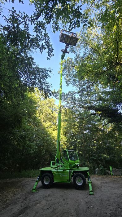 Usługi ładowarką Merlo 38.16 obrotową 16m,  podnośnik koszowy