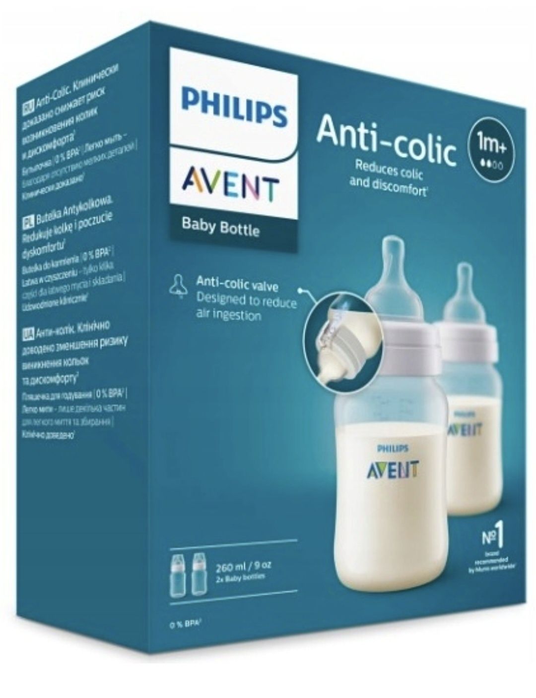 Nowy smoczek Avent x2 do butelek anti colic Classic 1+