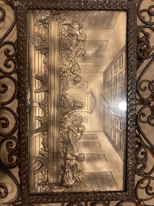 Quadro antigo da "Última ceia de Cristo" em 3D